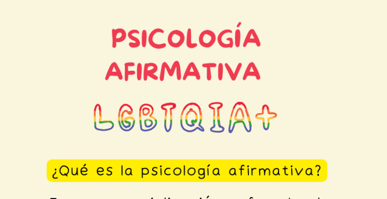 Infografía sobre psicología afirmativa LGTBIQ+